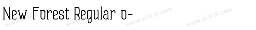 New Forest Regular o字体转换